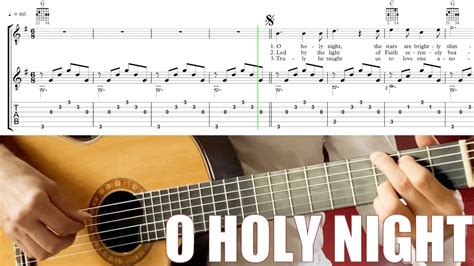 O Holy Night 🎸 Guitar Tabs Fingerstyle Tutorial Accompaniment Youtube