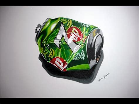 When drawing something realistically, we're depicting what a 3d object will look like on paper. How to draw a crushed can - 7up - 3D Art - Speed Drawing ...