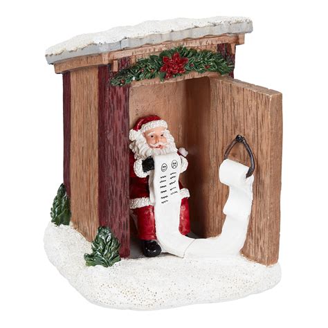 Are there any christmas decorations at costco in 2020? Holiday Time Santa in Outhouse Christmas Village ...