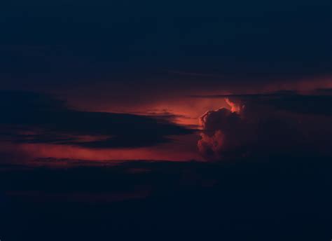 Обои небо облака темные сумеречные вечер HD широкоформатные