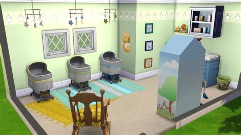 Triplet Baby Nursery The Sims 4 Room Build Youtube