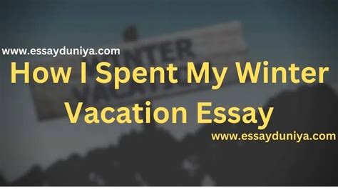 How I Spent My Winter Vacation Essay Essayduniya