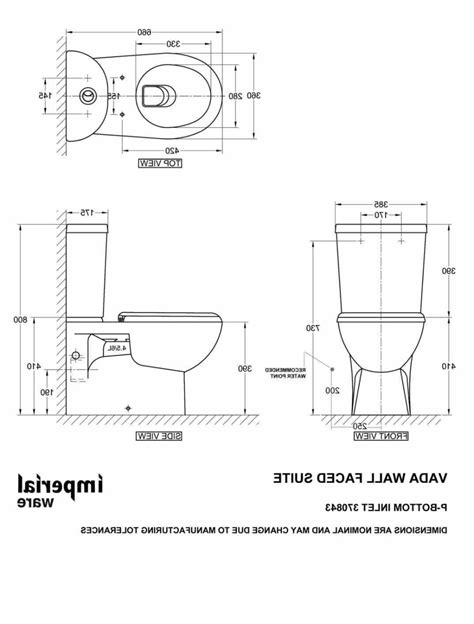 Dimension Wc Standard Dimension Toilette Standard Standard Toilet