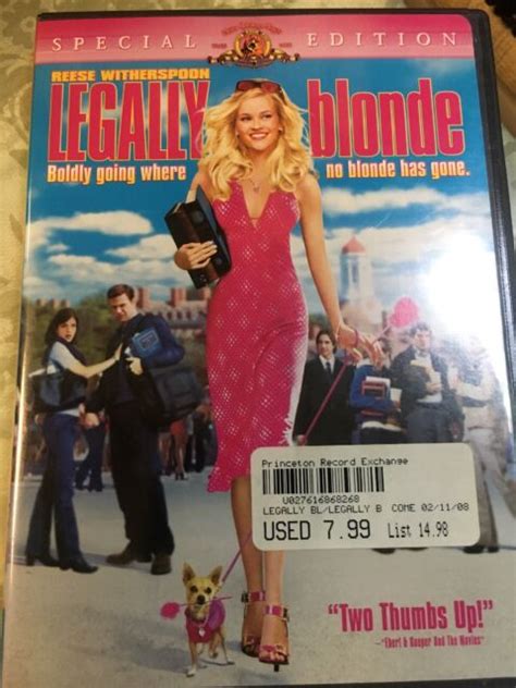 Legally Blonde Special Edition Dvd 2001 Reese Witherspoon Very