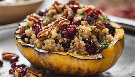Stuffed Acorn Squash With Quinoa Cranberries And Pecans Your
