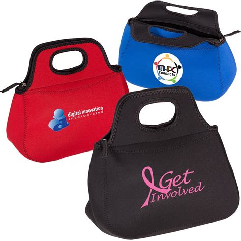 Promotional Zippered Neoprene Lunch Tote Bags