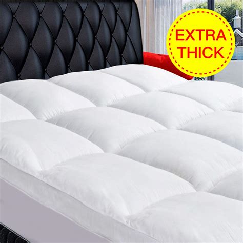 King Mattress Topper Extra Thick Mattress Pad Cover Cooling Cotton