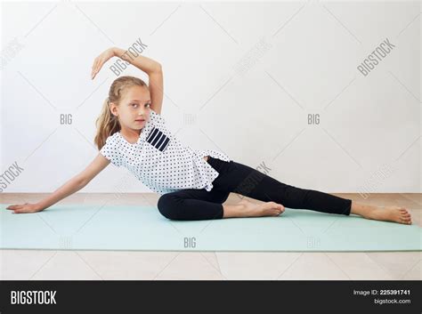 Little Girl Doing Yoga Image And Photo Free Trial Bigstock
