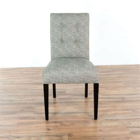 Crate and Barrel Upholstered Dining Chair Button tufted back