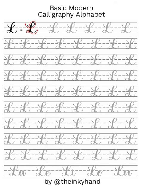 Letters Printable Calligraphy Practice Sheets Az April 15 2016may 19