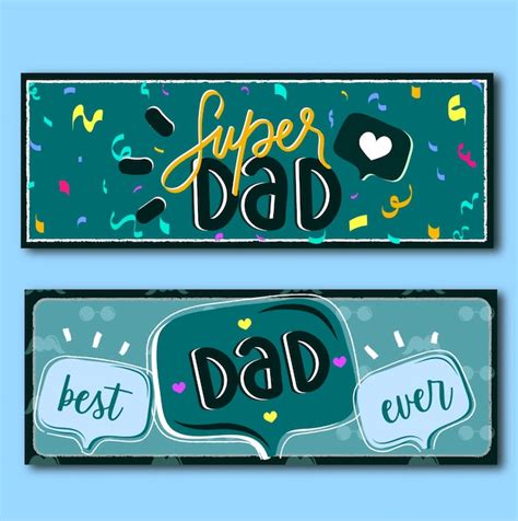 Premium Vector Banners Happy Fathers Day