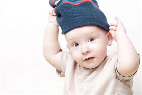 Baby Wearing Hat Stock Image Image Of Portrait Child 52755917