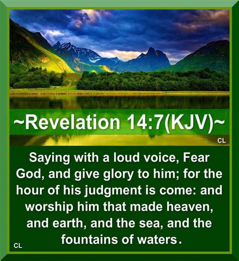 Revelation 14 7 Kjv Bible Verses Kjv King James Bible Verses