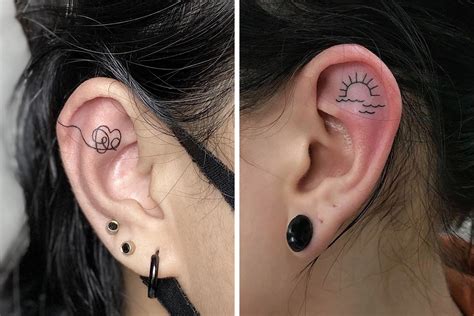 Inside Ear Tattoo Ideas Photos