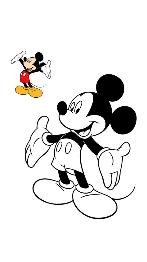 Gambar Mewarnai Kartun Mickey Mouse