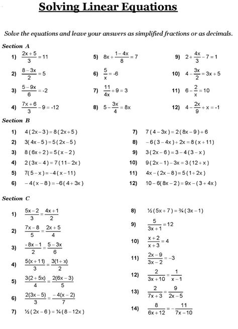 8th Grade Math Problems | 8th grade math worksheets, Algebra worksheets