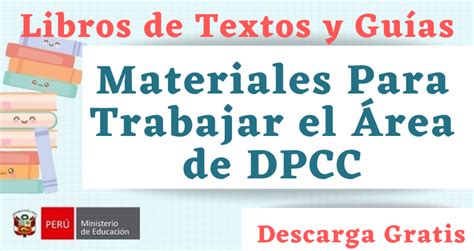 descarga materiales completos para trabajar el Área de dpcc planificacion curricular