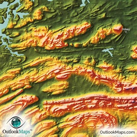 Oklahoma Physical Features Map Colorful Topography And Terrain