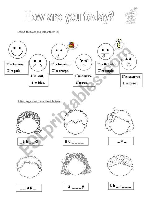 How Are You Today Esl Worksheet By Zapja Worksheets Esl