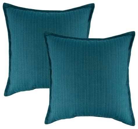 austin horn classics sunbrella dupione deep sea 20 outdoor pillow set of 2 contemporary