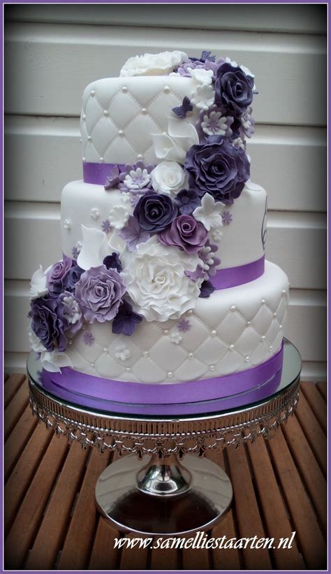 Paars1 Purple Wedding Cakes Beautiful Wedding Cakes