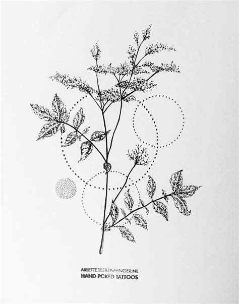 Tattoo design by Arlette Beerenfenger for handpoke tattooing. | Geometric tattoo nature, Tattoo ...