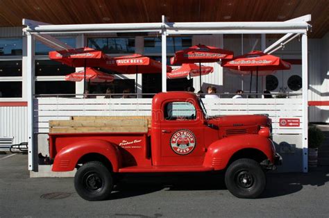 Red Truck Beer Company Vintage American Truck In Vancouver British