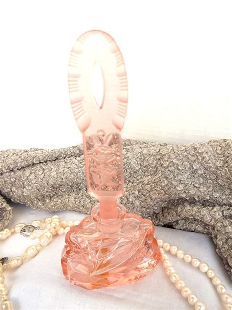 Vintage etched glass czechoslovakia perfume bottle with floral pattern. Pin on Vintage / Antique ~Perfume Bottles~ Cut Crystal and ...