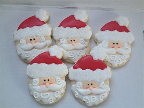 Santa Christmas Cookies Holiday Cookies Santa Cookie Santa