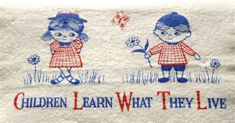 Children Learn What They Live Vintage Wall Hanging 1970s