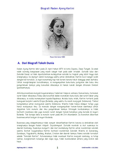 Biografi Raden Ajeng Kartini Pdf