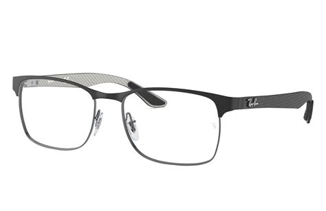 Ray Ban Prescription Glasses Rb8416 Black Carbon Fibre