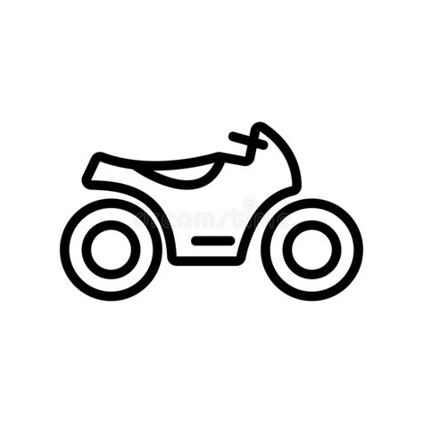 Motorcycle Icon Vector Isolated Contour Symbol Illustration Stock