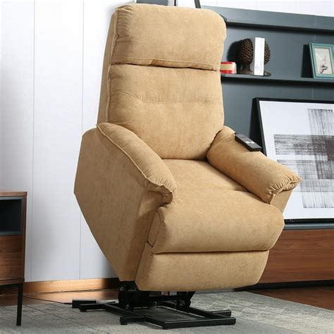 Euroco Power Lift Chair Soft Fabric Upholstery Recliner Living Room