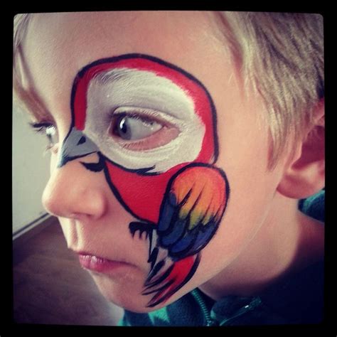 Parrot Face Paint Pirate Bird Eye Design Inspired By Roxa Rosa Face