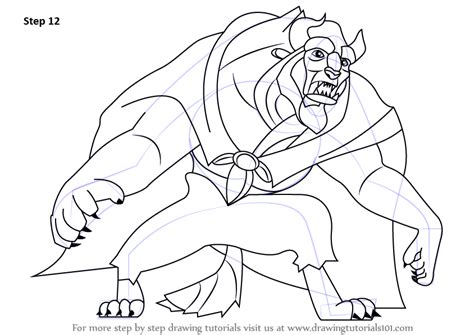 How To Draw Beast From Beauty And The Beast Beauty And The Beast Step