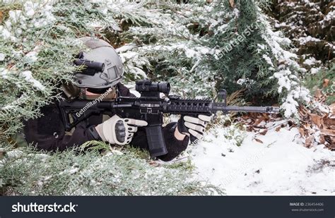 Private Military Contractor Pmc Assault Rifle Stock Photo 236454406