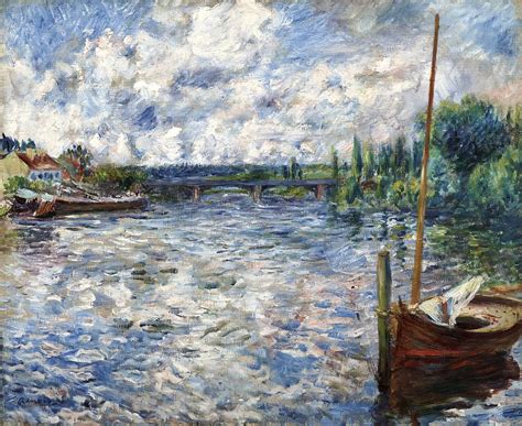 The Seine At Chatou Painting By Pierre Auguste Renoir