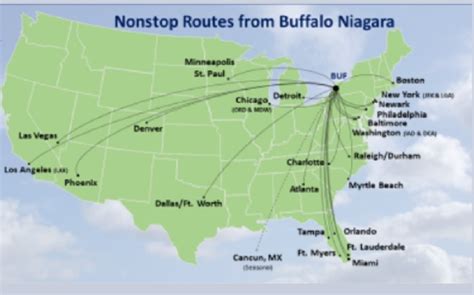 Buffalo Niagara International Airport Parking Map Airlines Airports