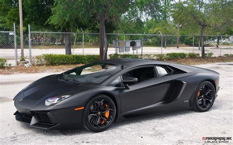 Matte Black Lamborghini Aventador At Lamborghini Palm Beach Iphone