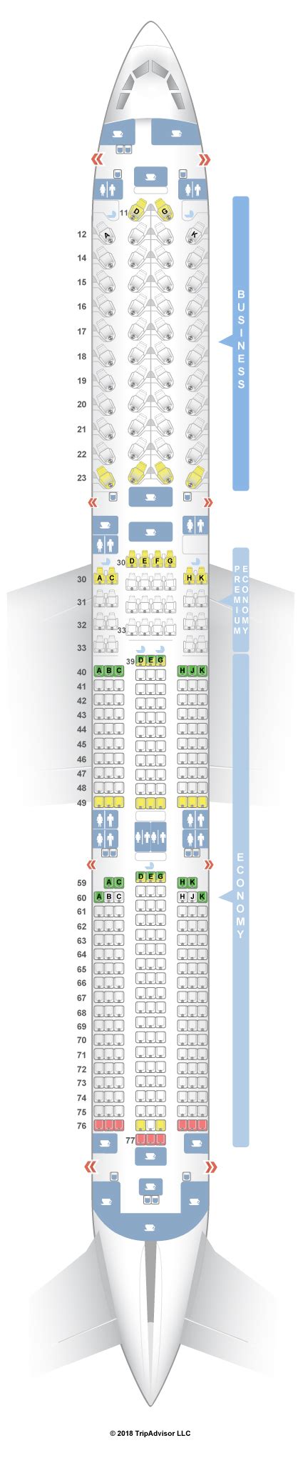 Cathay Pacific Airbus A359 Jet Seating Plan