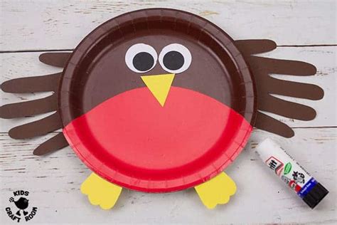 Paper Plate Robin Craft Kids Craft Room