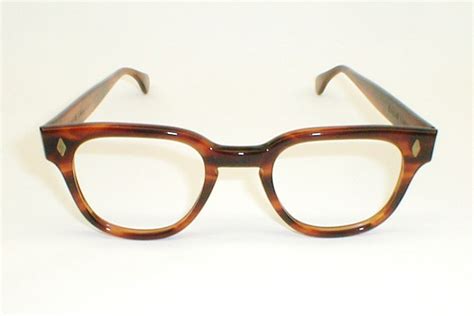 Vintage Mens Eyeglasses Frames Black 50s 60s Tart