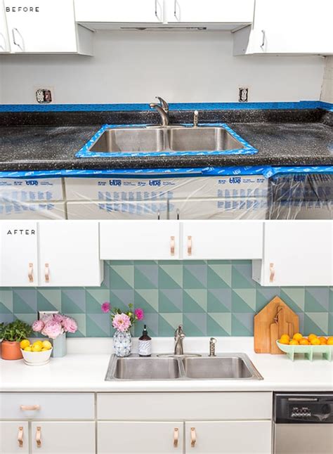Painted Kitchen Countertops Before After Things In The Kitchen