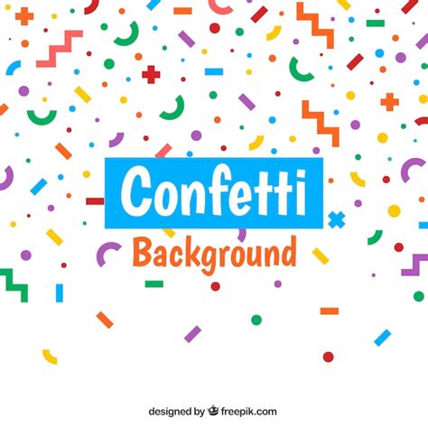 Free Vector Colorful Confetti Background In Flat Style