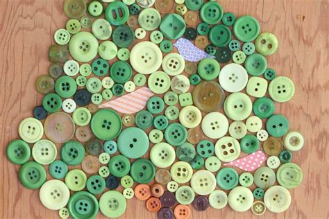 Diy Wall Art Using Buttons With Printable Template