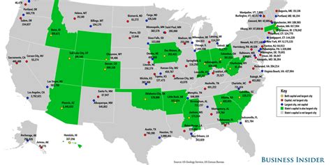 State Capitals Largest Cities Map Business Insider