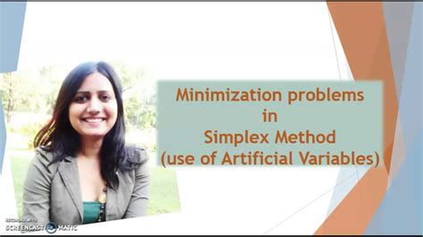 Minimization Problem Simplex Method Artificial Variable In Simplex