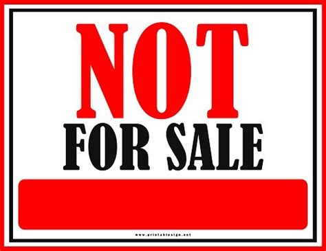Free Not For Sale Sign Free Download