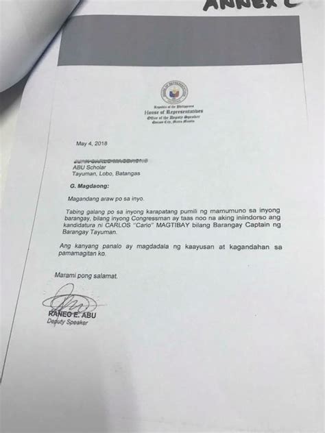 Barangay Official Resignation Letter My Xxx Hot Girl